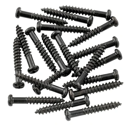 Image of Musiclily6.5x 28.5mm Guitar Tremolo Bridge Mounting Screws for Strat Style, Black (20 Pieces)