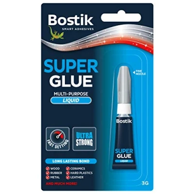 Image of BOSTIK Superglue Tube 3g Car Maintenance Adhesives ADHESIVE GLUE 3GM SUPER 80607