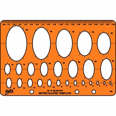 Image of Helix Ellipse Stencil Template, Shape Stencil, H82010