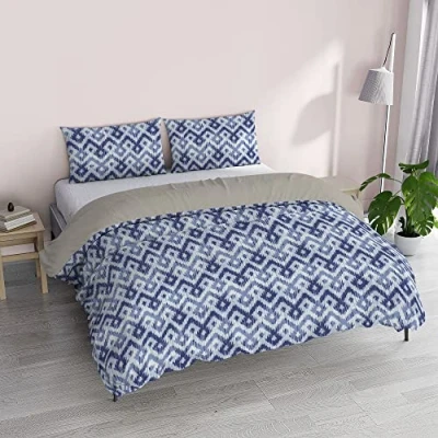 Image of Italian Bed Linen Fantasy Microfibre Duvet Cover Set, Rhombus, Double