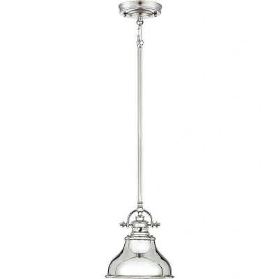 Image of Emery 1 Light Dome Ceiling Mini Pendant Silver, E27