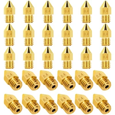 Image of LUTER 30PCS 0.4mm 3D Printer Nozzles Extruder with Transparent Storage Box for MK8 Nozzle, Makerbot Creality CR 10