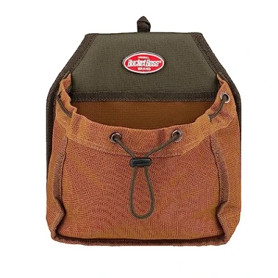 Image of Bucket Boss Parachute Pouch with Speed Square Pocket and Flap Fit in Brown, 54135