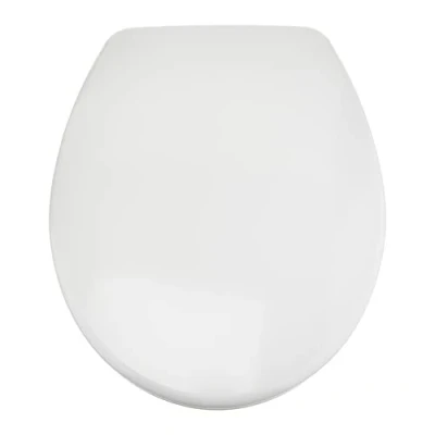 Image of Amazon Basics O shaped Heavy Duty Soft Close and Quick Release Urea Toilet Seat, Universal Size, White, 37 x 42.5 cm