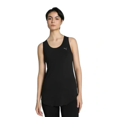 Image of Puma Studio Foundation Racerback TANK Top, Women&#039;s, Size: Large, Black