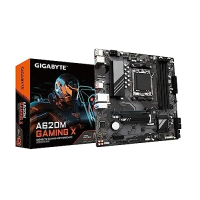 Image of Gigabyte A620M GAMING X Motherboard Supports AMD Ryzen 8000 CPUs, 8+2+1 Phases Digital VRM, up to 8000MHz DDR5 (OC), 1xPCIe 4.0 M.2, GbE LAN, USB 3.2 Gen 2