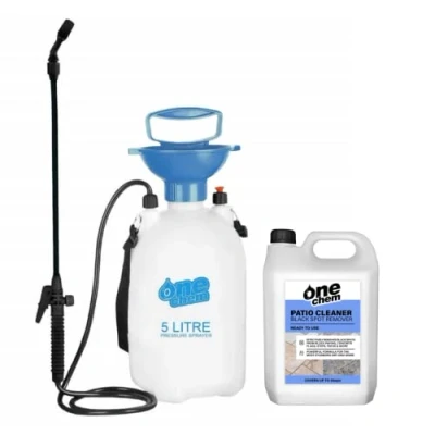 Image of One Chem 5L Black Spot Remover Pressure Sprayer Ready to Use Path Cleaner Mould and Algae Spray Leave