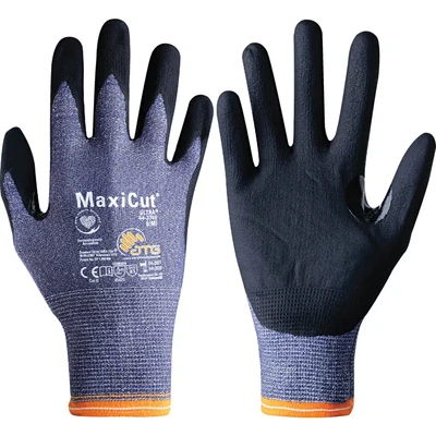 Image of Atg Cut Resistant Gloves, NBR Coated, Blue/Black, Size 11