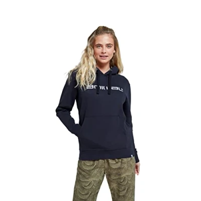 Image of Animal Maya Womens Hoodie Lightweight &amp; Breathable Sweatshirt with Kangaroo Pocket Drawcord Hood Best for Spring Summer, Holiday Outdoors Black Women&#039;s Size 6