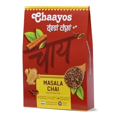 Image of Chaayos Masala Tea Premium Chai Patti with 100% Natural Spices 100g x 2 = 200g [100 Cups]