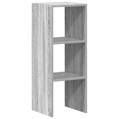 Image of vidaXL Bookcase Stackable Grey Sonoma 30x30x80 cm Engineered Wood Versatile and Durable Shelf Storage Unit for Living Room, Closet, Bedroom, Bathroom