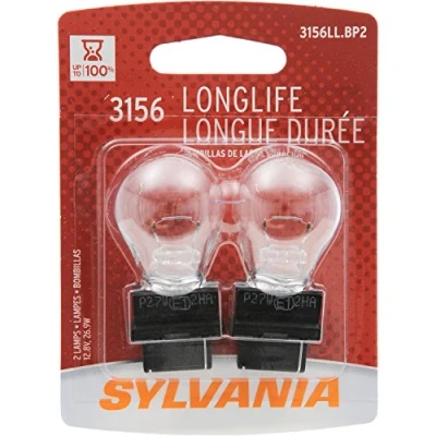 Image of SYLVANIA 3156 Long Life Miniature Bulb, (Contains 2 Bulbs)