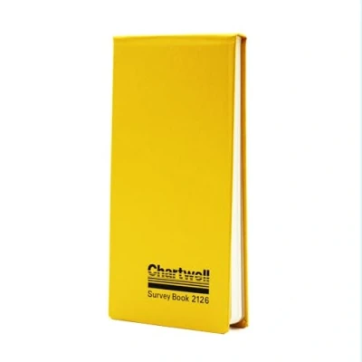 Image of Exacompta Ref 2126Z Chartwell Casebound Field Survey Book 106 x 205mm in Size, Excellent Strength When Wet, Ideal for Use Outside, Plain With 2 Lines