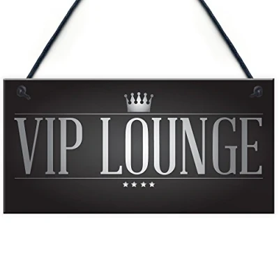 Image of RED OCEAN VIP LOUNGE Vintage Man Cave Pub Home Bar Garden Hanging Sign Plaque BBQ Beer Party Dad Gift