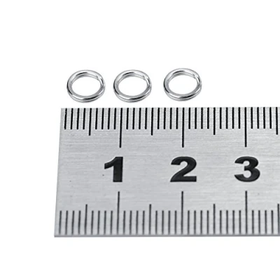 Image of Alomejor Fishing Split Rings Double Loop Lures Connector Tackle Kit for Accessory(100pcs 6#)