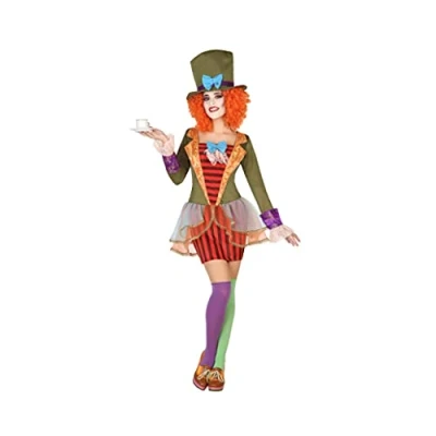Image of ATOSA 38656 Costume Mad Hatter Woman XS S Multicolour Carnival