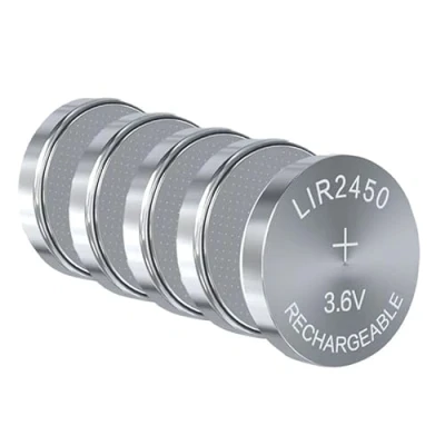 Image of Lodoot 5 Pack LIR2450 LIR 2450 3.6V Lithium Rechargeable Batteries Replace CR2450 DL2450 BR2450 For Remote button battery
