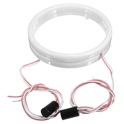Image of 12V Pair LED White Halo Cotton Angel Eyes Lights 60/70/80/90/100/110/120mm Motorcycle Car COD (110mm)