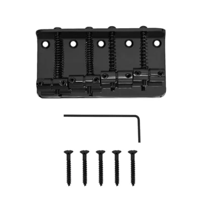 Image of Create idea 4 String Bass Guitar Bridge Professional Metal Four for Jazz Electric Precision (Black)