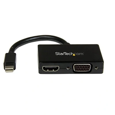 Image of StarTech.com Travel A/V Adapter: 2 in 1 Mini DisplayPort to HDMI or VGA Converter White
