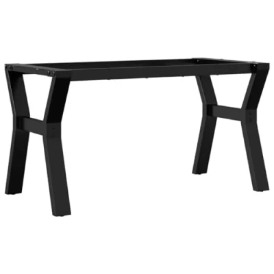 Image of vidaXL Cast Iron Y Frame Coffee Table Legs 80x40x43 cm Industrial Black Metal Bases for Living Room, Home Office