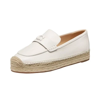 Image of Coach Camilla Espadrilles, Women&#039;s, Size: 6.5, Chalk Sheepskin