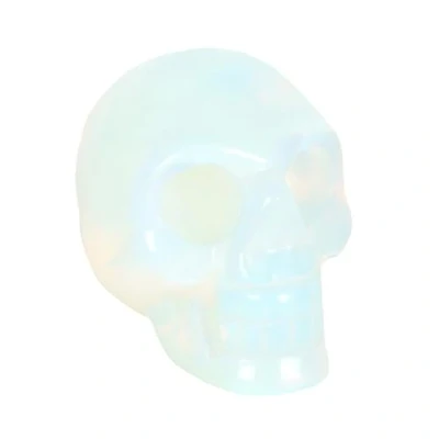 Image of Something Different Wholesale Opalite Crystal Skull Love, Hope, and Generosity Stone Palm sized Desk Accessory