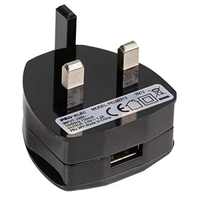 Image of Pro Elec PEL00313 5V, 1.2A, Black USB mains Power Adaptor