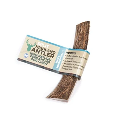 Image of 100% Natural SPLIT Antler Dog Chews The Hypo Allergenic Chew Like Stagbar (Weight Small 30 50g), Size May Vary