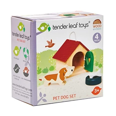 Image of Tender Leaf Toys Pet Dog Set Wooden Dolls House