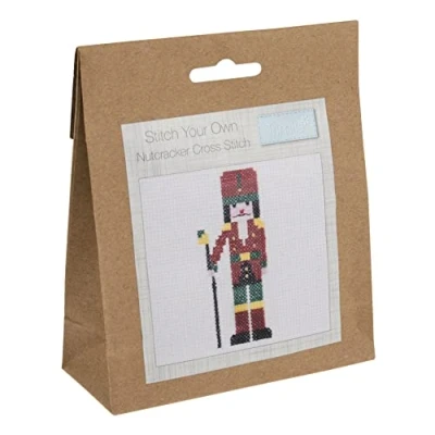 Image of Trimits Mini Counted Cross Stitch Kits, 13 x 13cm (5 5in), Nutcracker