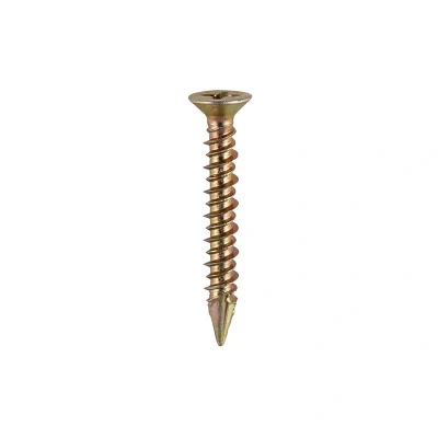 Image of TIMco 104Y ZYP Countersunk PVC Window Screw 4.3 x 25 Yellow (Box of 1000)
