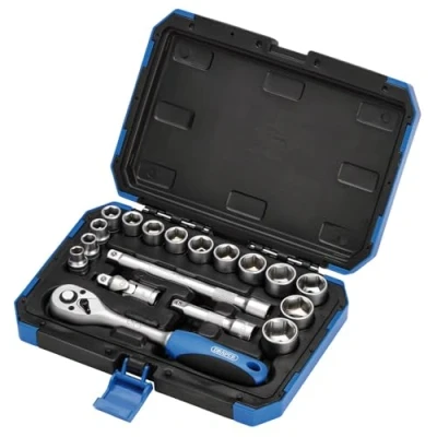 Image of Draper Metric Socket Set, 3/8&quot; Sq. Dr. (18 Piece)