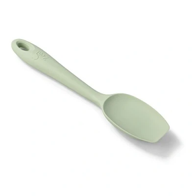 Image of Zeal Scratch Non Stick Spatula Spoon Small (7/20cm), Silicone, Sage Green, 7 Inch