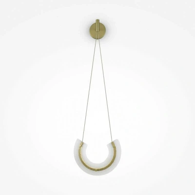 Image of Maytoni Maya II Modern Integrated LED Pendant Ceiling Light Gold 3000K