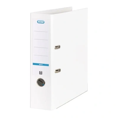 Image of Elba A4 Lever Arch File, 570 Sheet Capacity, 80mm spine, Strongline Plastic on Board, Single, White
