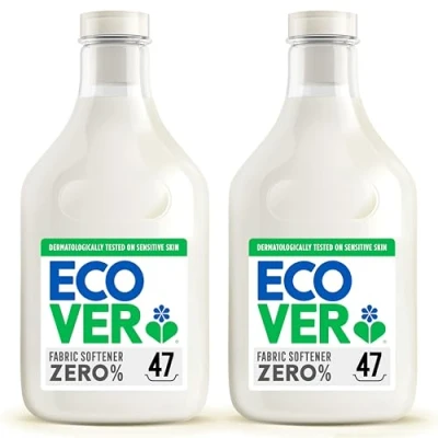 Image of Ecover Zero Fabric Softener for Sensitive Skin, Baby Softener, 2 x 47 Washes, 1.43L (Pack of 2)