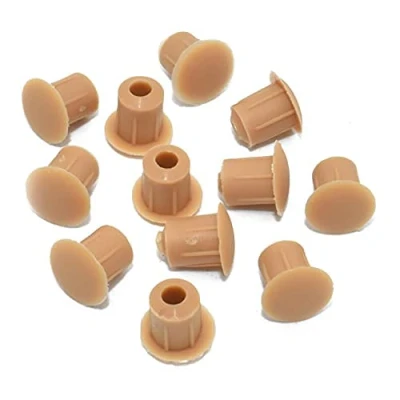 Image of M5 (5mm) DRILL HOLE COVER CAPS BLANKING FURNITURE KITCHEN CABINET SHELF (Buff Brown, 25)