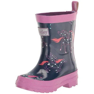 Image of Hatley Boy&#039;s Girl&#039;s Printed Wellington Rain Boots, Pegasus Constellations, 4 UK Child