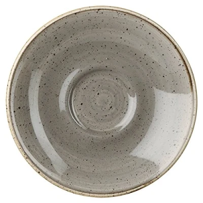 Image of Churchill Stonecast Peppercorn Grey Espresso Saucer 4.5 Inch / 11.8cm Set of 12 SPGSESS1
