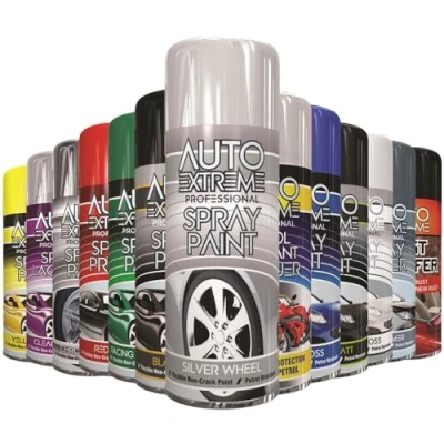 Image of AlezyB 1 x Auto Extreme Silver Wheel Spray Paint 400ml Professional Quality, Perfect Finish Multipurpose Aerosol for Cars, Bikes,Vans, Metal, Wood