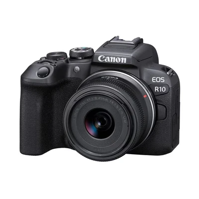 Image of Canon EOS R10 + RF S 18 45mm IS STM Lens Compact Mirrorless Digital Camera 24.2 MP, Dual Pixel CMOS AF II 4K up to 60p 23 FPS Continuous Shooting Face &amp; Eye Detection Bluetooth, Wi Fi