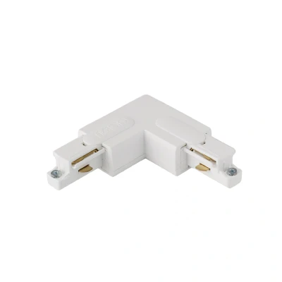 Image of Track Lighting L Connector Inside Feed White Aurora