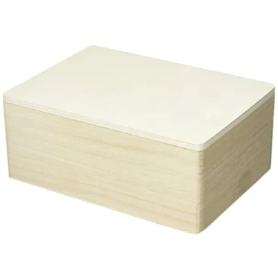 Image of Artemio Set of 2 Rectangular Boxes, Wood, beige, 22 x 9 16 cm,14002310