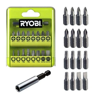 Image of Ryobi RAK17SD Screwdriver Bit Set (17 Piece)