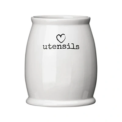 Image of Premier Housewares Charm Utensil Jar, White