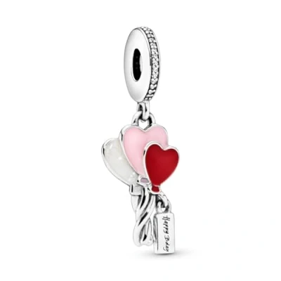 Image of PANDORA PandoraHappy Bday Balloon Dangle Charm Sterling Silver &amp; Cubic Zirconia Bracelet Compatible Moments Gift for Her No Box