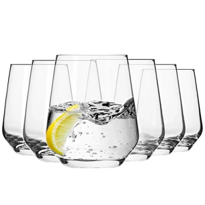 Image of Krosno Water Drinking Glasses Tumbler Set Trend for Home of 6 400 ML Splendour Collection Whiskey Glass Cups Juice Scotch Cocktail Set, &amp; Bar Gift Durable Cup