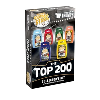 Image of World Football Stars Top 200 Trumps Collector&#039;s Kit Six Pack Collection Card Game educational gift for ages 6 plus