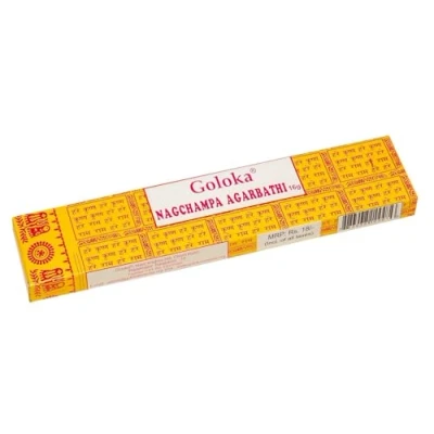 Image of Goloka Nag Champa Incense Sticks, 16g Pack Contains 15 Sticks Per